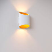 Lucide Diletta - applique murale - 16 x 8 x 18 cm - blanc/or