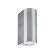 Searchlight Stratton 2 - Applique d'extérieur - 7 x 15 cm - IP44 - argent satiné