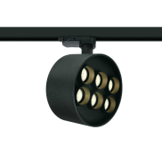 ONE Light Dark Light Tubes - spot sur rail - système de rail triphasé - Ø 13,5 x 7,7 cm - 36W LED inclus - noir