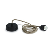 ONE Light - suspension en fil d'acier - 2 mètres - E27 - noir