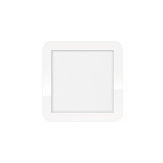 ETH Anne Square - plafonnier - 22,5 x 2,7 x 22,5 cm - LED dimmable 3 niveaux - LED 12W inclus - IP44 - blanc