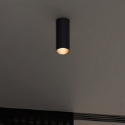 Nova Luce Mor - spot en saillie - Ø 4 x 17 cm - noir