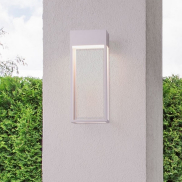 Nova Luce Moby - applique murale extérieure - 16 x 40 x 9 cm - 20W LED inclus - IP65 - blanc sablé