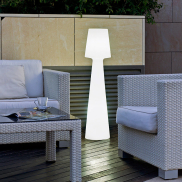 New Garden Lola 110 - lampadaire d'extérieur - Ø 26,5 x 110 cm - 16W LED inclus - IP65 - blanc - couleur de lumière blanche