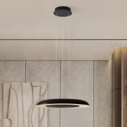 Nova Luce Epos - lampe suspendue - Ø 60 x 145 cm - 38W dimmable LED inclus - noir sablé et blanc