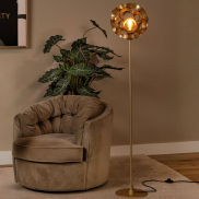 Lucide Hannelore - lampadaire - Ø 30 x 149,6 cm - or