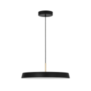 Nova Luce Vetro - lampe suspendue - Ø 50 x 130 cm - 37W LED inclus - noir mat