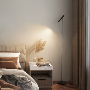 Artdelight Kansas - lampadaire - Ø 2,5 x 140 cm - 6W dimmable led inclus - noir