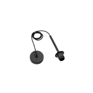 Artdelight Tube - suspension avec câble textile - Ø 10 x 150 cm - noir