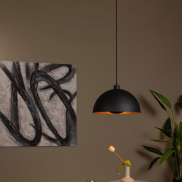 Lucide Siemon - lampe suspendue - Ø40 x 150 cm - noir
