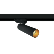 ONE Light COB Cylinder Range - spot sur rail - système de rail triphasé - Ø 4 x 13,5 cm - 8W LED dimmable inclus - noir