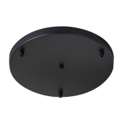 ETH - cache plafond rond pour 3 points lumineux - Ø35 x 3 cm - noir poudré