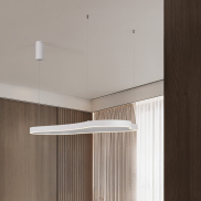 Nova Luce Dussa - lampe suspendue - 66 x 150 x 120 cm - 61W dimmable LED inclus -  blanc sable
