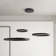 Nova Luce Elowen - lampe suspendue - 148 x 250 x 106 cm - 181W dimmable LED inclus - noir sablé