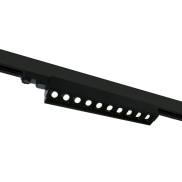 ONE Light Linéaire LED orientable - spot sur rail - système de rail triphasé - 58 x 6 x 8 cm - 10 x 5W LED inclus - noir - couleur de lumière blanche
