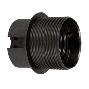 VK Lighting - douille E27 - plastique - avec filetage & bride - Ø 4,0 x 4,5 cm - noir