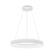 Nova Luce Rando Thin - lampe suspendue - Ø 60 x 120 cm - 50W LED dimmable inclus - blanc sable - couleur de lumière blanc chaud
