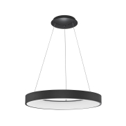 Nova Luce Rando Thin - lampe suspendue - Ø 60 x 120 cm - 50W dimmable LED inclus - sand black - white light colour