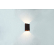 Artdelight Diaz Small - applique murale - 4 x 10 x 15 cm - 2 x 3W LED inclus - IP54 - bronze brossé