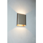Artdelight Diaz Large - applique murale - 4 x 14,5 x 20 cm - 2 x 6W LED inclus - IP65 - champagne
