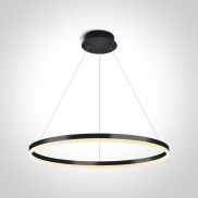 ONE Light Rings - lampe suspendue - Ø 80 x 150 cm - 60W LED inclus - noir