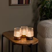 Lucide Lili - set de 3 lampes de table rechargeables - Ø 8 x 10,3 cm - 3W dimmable LED inclus - noir