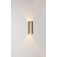 Artdelight Brody - applique murale - Ø 7,2 x 18 cm - 2 x 4W LED inclus - IP54 - champagne