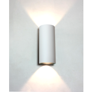 Artdelight Brody2 - applique murale - 7,2 x 7,2 x 18 cm - 2 x 4W LED dimmable inclus - IP54 - blanc