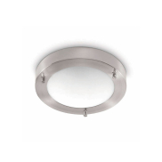 Artdelight Yuca - plafonnier de salle de bain - Ø 18 x 5 cm - 10W LED inclus - IP44 - acier mat