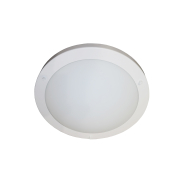 Artdelight Yuca - plafonnier de salle de bain - Ø 30 x 8 cm - 12W LED inclus - IP44 - blanc