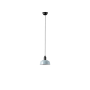 Faro Tatawin S - suspension - Ø 18,4 x 208,1 cm - noir satiné et bleu grisâtre brillant
