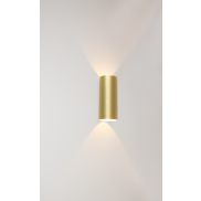 Artdelight Brody - applique murale - Ø 7,2 x 18 cm - 2 x 4W LED inclus - IP54 - or brossé