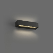 Faro Doro - applique murale - 22 x 7 x 4,8 cm - 13W LED inclus - IP65 - gris foncé
