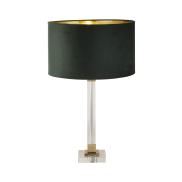 Searchlight Scarborough - lampe à poser - Ø 40 x 67 cm - laiton, or et vert