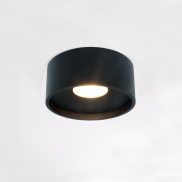 Artdelight Oran - plafonnier - Ø 12 x 5 cm - 10W LED dimmable inclus - IP54 - noir