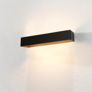 Artdelight Mainz XL - applique murale - 50 x 10 x 7 cm - 2 x 6,3W LED dimmable inclus - noir et or