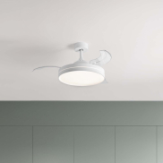 Nova Luce Nevma - ventilateur de plafond avec lumière et télécommande - Ø 107 x 49 cm - 36W LED inclus - blanc mat
