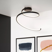 Lucide Maxence - Ø 46 x 35 cm - 24W LED inclus - 3 niveaux de gradation - noir