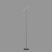 Artdelight Kansas - lampadaire - 20 x 25 x 140 cm - 6W LED dimmable inclus - noir et champagne
