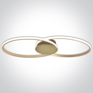 ONE Light Décoratif - plafonnier - 71 x 6 cm - 40W LED dimmable inclus - champagne