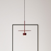 Nova Luce Edem - lampe suspendue - Ø 30 x 217 cm - 8W LED inclus - rouge