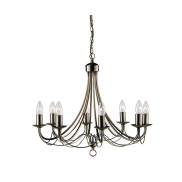 Searchlight Maypole - lustre - Ø 60 x 100 cm - laiton antique