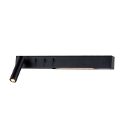 VK Lighting Bar - applique murale avec liseuse à gauche - 40 x 17 x 5 cm - 3W + 2x6W LED inclus - noir