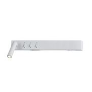VK Lighting Bar - applique murale avec liseuse à gauche - 40 x 17 x 5 cm - 3W + 2x6W LED inclus - blanc