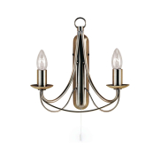 Searchlight Maypole - applique murale avec interrupteur à tirette - 31 x 31 cm - laiton antique