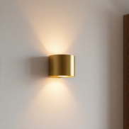 Lucide Xio - applique murale - 13 x 11 x 9,7 cm - 3,5W LED dimmable inclus - mat or