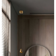 Nova Luce Irmos - lampe suspendue - Ø 6 x 191 cm - 5W LED inclus - or mat