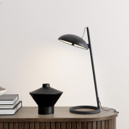 Nova Luce Flute - lampe de table - Ø 20 x 53 x 28 cm - 18W dimmable LED inclus - noir sablé