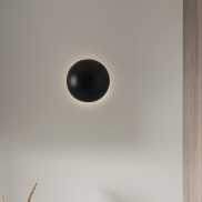 Nova Luce Iona - applique murale - Ø 12,5 x 5 cm - 3W LED inclus - noir sablé
