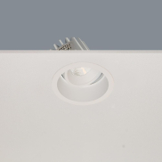 Artdelight Ribs - spot encastré - Ø 90 mm, Ø 83 mm encastré - 10W LED dimmable inclus - IP44 - blanc